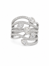 14K Multiple Diamond-Set Band Ring