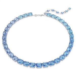 millenia-tennis-necklace-octagon-cut-color-gradient-blue-rhodium-plated-5694136-swarovski-1