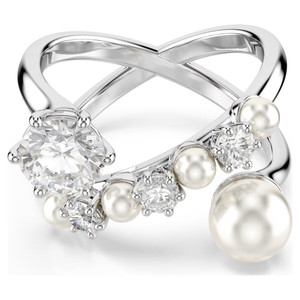 matrix-cocktail-ring--crystal-pearl--round-cut--white--rhodium-plated-swarovski-5705612-1