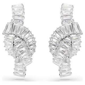 matrix-earrings--baguette-cut--knot--white--rhodium-plated-swarovski-5727040-1 matrix-earrings--baguette-cut--knot--white--rhodium-plated-swarovski-5727040-1