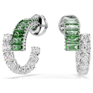 matrix-hoop-earrings--mixed-cuts--green--rhodium-plated-swarovski-5732264-1 matrix-hoop-earrings--mixed-cuts--green--rhodium-plated-swarovski-5732264-1