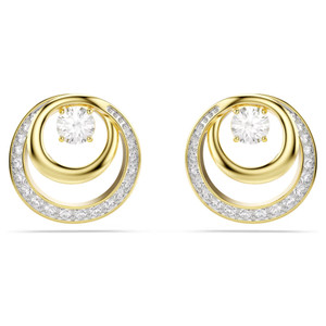 hyperbola-stud-earrings--round-cut--white--gold-tone-plated-swarovski-5740407-1