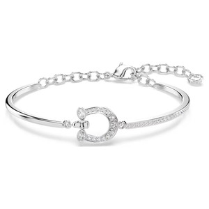 symbolica-bracelet--pavé--horse-shoe--white--rhodium-plated-swarovski-5746220-1