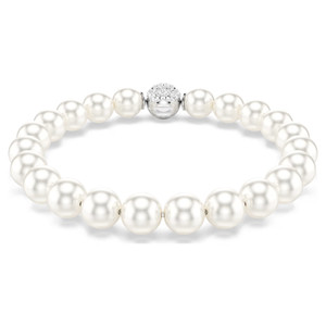 matrix-bracelet--crystal-pearl--white--rhodium-plated-swarovski-5747747-1