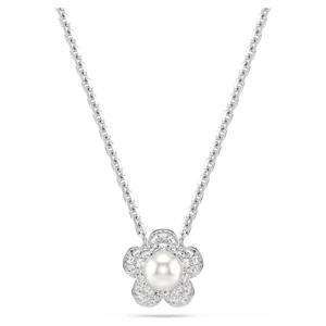 ariana-grande-x-swarovski-pendant--crystal-pearl--round-cut--flower--white--rhodium-plated-swarovski-5755817-1