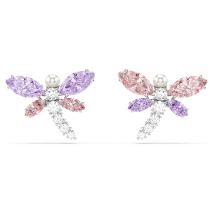 ariana-grande-x-swarovski-stud-earrings--mixed-cuts--dragonfly--multicolored--rhodium-plated-swarovski-5737371-1