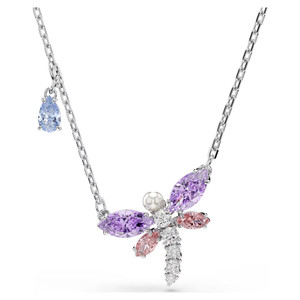 ariana-grande-x-swarovski-pendant--mixed-cuts--dragonfly--multicolored--rhodium-plated-swarovski-5737383-1