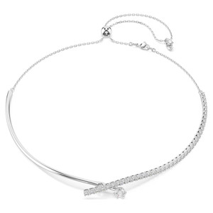 Matrix Necklace, Round Cut, White, Rhodium Plated 5754020 | Swarovski