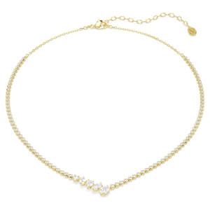 Mesmera Necklace, Mixed Cuts, White, 18K Gold Plated 5747931 | Swarovski