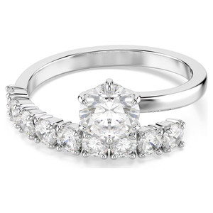 matrix-open-ring--round-cut--white--rhodium-plated-swarovski-5753575-1