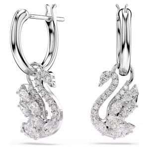 swan-drop-earrings--mixed-cuts--swan--white--rhodium-plated-swarovski-5759942-1