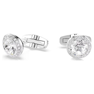 una-angelic-cufflinks--round-cut--white--rhodium-plated-swarovski-5761046-1