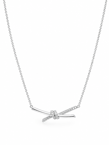 14k Diamond Knot Necklace