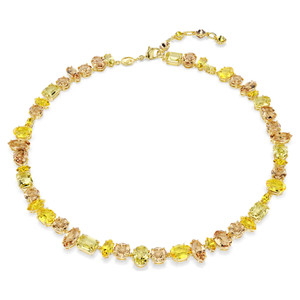 gema-necklace--mixed-cuts--yellow--18k-gold-finish-swarovski-5754259-1
