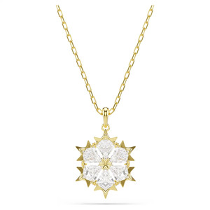 magic-pendant--mixed-cuts--snowflake--white--18k-gold-finish-swarovski-5757788-1
