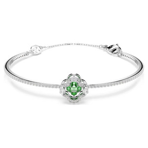 una-angelic-bangle--mixed-cuts--green--rhodium-plated-swarovski-5757791-1