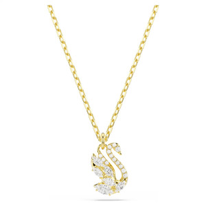 swan-pendant--mixed-cuts--swan--white--18k-gold-finish-swarovski-5754626-1