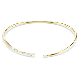 Mesmera Choker, Mixed Cuts, White, 18K Gold Plated 5765320 (Size M) | Swarovski