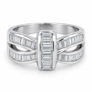 18K Baguette Diamond Cocktail Ring