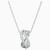Swarovski Twist Rows Pendant, White, Rhodium Plated 5563906