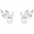 Swarovski Crystal Louison Pearl Pierced Earrings, White, Rhodium Plating 5422683