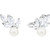 Swarovski Crystal Louison Pearl Pierced Earrings, White, Rhodium Plating 5422683