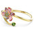 idyllia-bangle--mixed-cuts--flower--multicolored--gold-tone-plated-swarovski-5709028-2