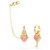 idyllia-drop-earrings-with-ear-cuff--mixed-cuts--heart-with-key--pink--gold-tone-plated-swarovski-5737294-4