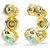 Gema Hoop Earrings, Mixed Cuts, Multicolored, Gold Tone Plated 5737444 | Swarovski
