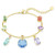 Gema Bracelet, Mixed Cuts, Dangling Crystals, Multicolored, Gold Tone Plated 5737442 | Swarovski