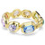 Gema Cuff, Oversized Crystals, Mixed Cuts, Multicolored, Gold Tone Plated 5737441 (Size M) | Swarovski