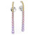 Matrix Drop Earrings, Gradient of Round Cuts, Multicolored, Rhodium Plated 5751195 | Swarovski