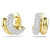 Dextera Hoop Earrings, Round Cut, Mini, White, Gold Tone Plated 5740735 | Swarovski