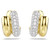 Dextera Hoop Earrings, Round Cut, Mini, White, Gold Tone Plated 5740735 | Swarovski