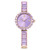 Matrix Bangle Watch, Swiss Made, Crystal Bracelet, Purple, Champagne Gold-Tone Finish 5743713 | Swarovski