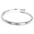 Matrix Bangle, Round Cut, White, Rhodium Plated 5753571 (Size M) | Swarovski