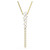 Mesmera Y Necklace, Mixed Cuts, White, 18K Gold Plated 5747997 | Swarovski