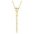 Mesmera Y Necklace, Mixed Cuts, White, 18K Gold Plated 5747997 | Swarovski