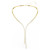 Matrix Y Necklace, Round Cut, White, 18K Gold Plated 5750601 | Swarovski