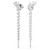 Mesmera Earrings, Marquise Cut, White, Rhodium Plated 5748006 | Swarovski