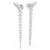 Mesmera Earrings, Marquise Cut, White, Rhodium Plated 5748006 | Swarovski