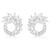 Mesmera Hoop Earrings, Marquise Cut, White, Rhodium Plated 5748008 | Swarovski