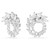 Mesmera Hoop Earrings, Marquise Cut, White, Rhodium Plated 5748008 | Swarovski
