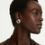 Mesmera Hoop Earrings, Marquise Cut, White, Rhodium Plated 5748008 | Swarovski