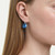 Millenia Drop Earrings Cushion Cut, Blue, Rhodium Plated 5756150 | Swarovski