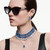 Millenia Drop Earrings Cushion Cut, Blue, Rhodium Plated 5756150 | Swarovski