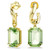 Millenia Drop Earrings, Octagon Cut, Green, 18K Gold Plated 5756151 | Swarovski