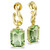 Millenia Drop Earrings, Octagon Cut, Green, 18K Gold Plated 5756151 | Swarovski