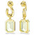 Millenia Drop Earrings, Octagon Cut, Green, 18K Gold Plated 5756151 | Swarovski