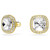 Una Angelic Stud Earrings, Cushion Cut, White, 18K Gold Plated 5764762 | Swarovski